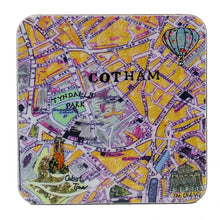 Load image into Gallery viewer, Illustrated map of Cotham shows The Old Vic, Cabot Tower, Tyndalls park and a hot air balloon. 
