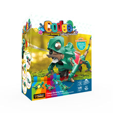 Load image into Gallery viewer, Packaging is a colourful box with image of plastic chameleon. 
