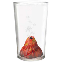 Load image into Gallery viewer, Volcano inside a glass of water with bubbles emerging. 
