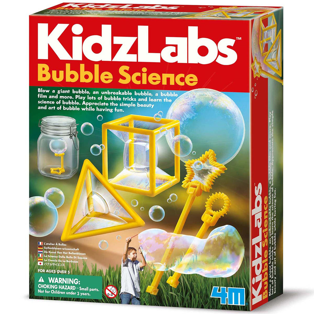 Box shows different types of bubble experiments. 