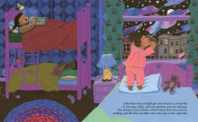 Load image into Gallery viewer, Inside spread shows Mae Jemison as a little girl looking out the window at the night sky. 
