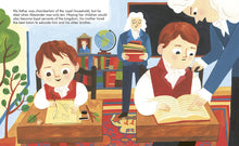 Load image into Gallery viewer, Inside spread shows Alexander and his brother in a classroom. Alexander is drawing while his brother reads a book.
