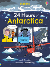 Load image into Gallery viewer, Book cover is illustrated with ice floating in the sea, and a helicopter flying above. Three comic panels on cover.
