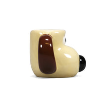 Load image into Gallery viewer, Beige and brown ceramic owl on a white background

