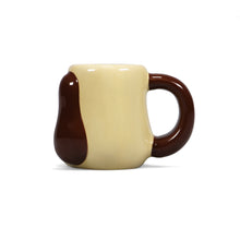 Load image into Gallery viewer, Two-tone brown and beige ceramic mug on a white background

