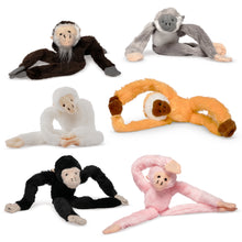 Load image into Gallery viewer, a group of different coloured monkeys with long legs and arms displayed in different positions
