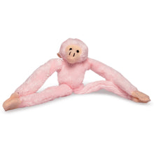 Load image into Gallery viewer, a pink monkey plush doing the splits
