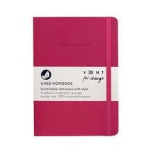 Load image into Gallery viewer, pink notebook in deep magenta colour. 
