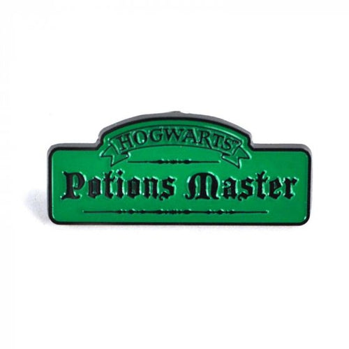 Green horizontal badge reads 'Hogwarts Potions Master' in black elaborate font.