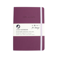 Load image into Gallery viewer, purple notebook in deep aubergine colour
