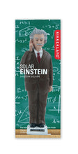 Load image into Gallery viewer, One version of Einstein box shows photo of solar einstein with a green chalkboard in the background.
