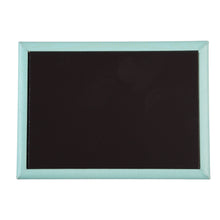Load image into Gallery viewer, Back of the magnet has a light blue border. Black rectangular magnet covers the majority of the back.
