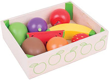 Load image into Gallery viewer, Various wooden Play Food in wooden box

