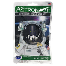 Load image into Gallery viewer, Astronaut Cinnamon Apple Wedges packet is silver and green with an image of an astronaut.
