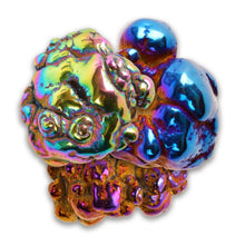 Load image into Gallery viewer, Chalcedony space bubbles are lumpy and metallic in various colours, like green, blue and pink.
