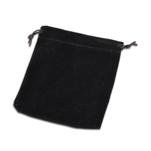 Load image into Gallery viewer, large black pouch with drawstrings. 
