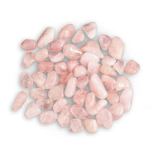 Load image into Gallery viewer, Pile of pale pink rose quartz gemstones. 
