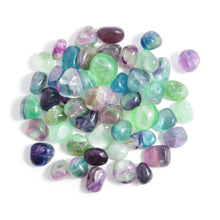 Load image into Gallery viewer, Pile of fluorite with colours ranging from purple, blue and green, sometimes in one stone. 
