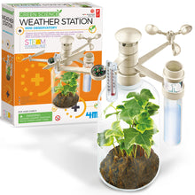 Load image into Gallery viewer, Front of the box with the completed weather station in the foreground.
