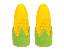 Load image into Gallery viewer, two yellow corn with light green fabric leaves. 
