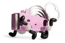 Load image into Gallery viewer, pink wind-up toy with black boots.

