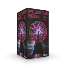 Load image into Gallery viewer, Plasma Ball box is black with pink lettering. Words read &#39;plasma ball 6&quot;&#39;. Image of the plasma ball is on 2 visible sides.

