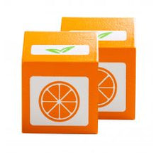 Load image into Gallery viewer, Two orange juices. Orange juice is orange with white label and picture of an orange. 
